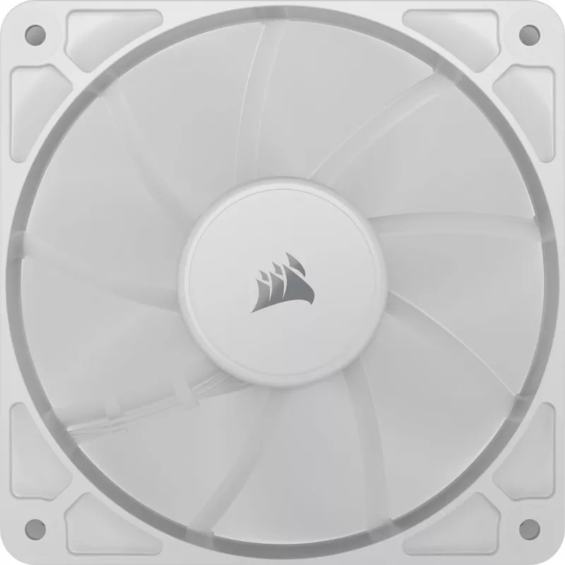 Corsair RS120 PWM ventiladores de caja, pack de 3, 120 mm, blanco, CO-9050193-WW
