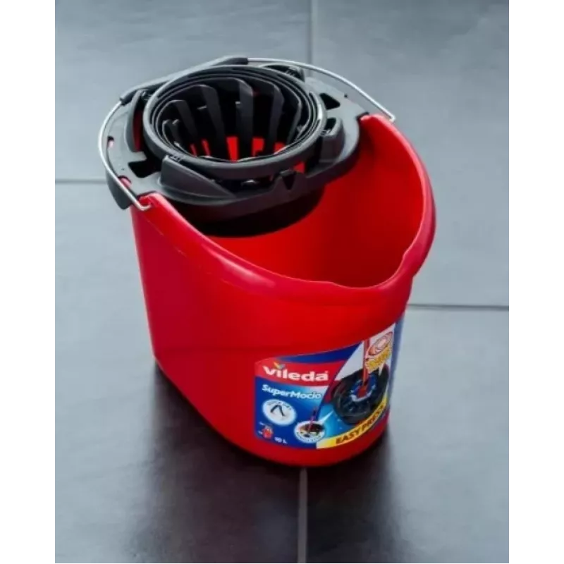 Vileda SuperMocio Torsion Power cubo con escurridor, rojo