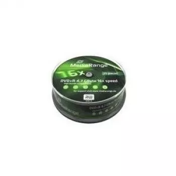 MediaRange - 25 x DVD+R - 4,7GB (120 min) 16x - tarrina (MR404)