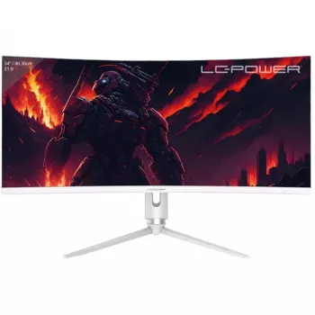 LC-Power 86,36cm (34) LC-M34-Q-C-PRO DP+HDMI+USB-A/-C+RJ45 - Pantalla plana (TFT/LCD) - 34