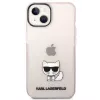 Karl Lagerfeld KLHCP14MCTRI iPhone 14 Plus / 15 Plus 6.7 Carcasa rígida rosa / rosa transparente Choupette Body