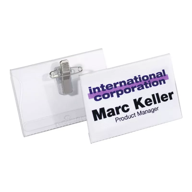 Durable Placa de identificación PVC Combi Clip Durable 8101-19