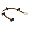 DeLOCK - Fuente de alimentación - fuente de alimentación interna, 4 pines (M) a alimentación SATA (H) - 40 cm - multicolor (60142)