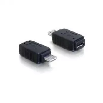 Adaptador USB micro-A+B hembra a USB micro A macho DeLOCK 65032 negro