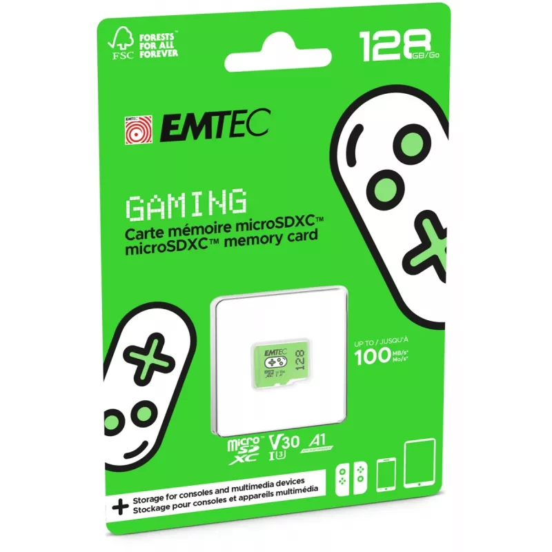 Tarjeta de memoria Emtec 128GB MicroSDXC UHS-I ECMSDM128GXCU3G
