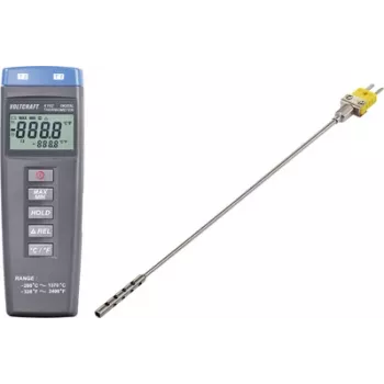 VOLTCRAFT K102 + TP 201 Termómetro -200 a +1370 °C sonda Type-K