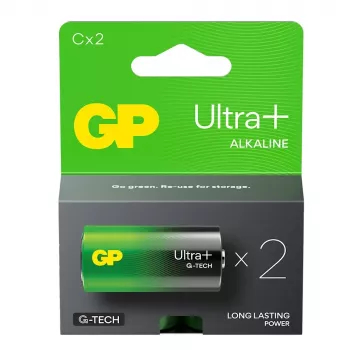 Pila C GP Alcalina ULTRA PLUS pack de 2 (modelo 03014AUPETA-B2)