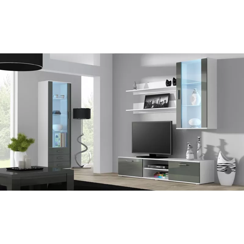 Soporte de TV Cama SOHO 180 blanco/gris brillante
