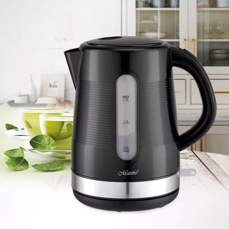 Maestro MR-035-BLACK hervidor eléctrico, 1,7 l, negro