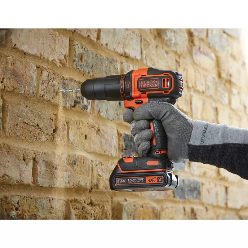 Atornillador-taladrador percutor con batería BLACK+DECKER BCKSB04