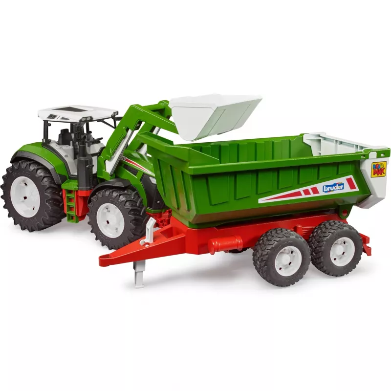 Bruder Roadmax tractor con cargador frontal y remolque basculante