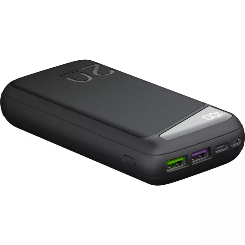 Batería externa de carga rápida 20.000 mAh (negra, PD, Quick Charge 3.0, Super Charge)