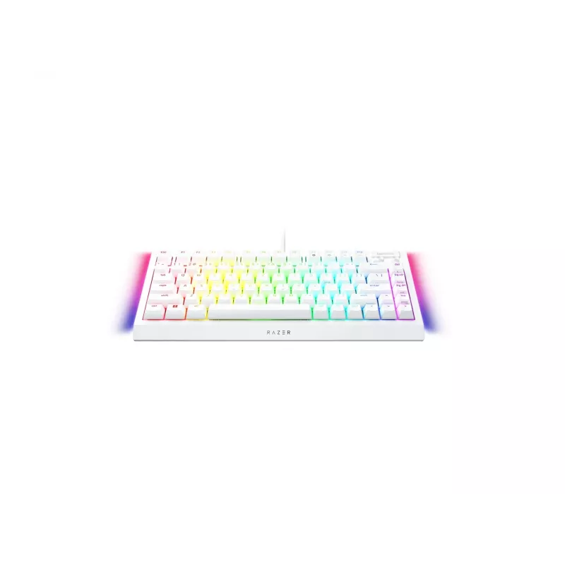 Teclado gaming mecánico Razer BlackWidow V4 75% USB QWERTY inglés de EE. UU. blanco