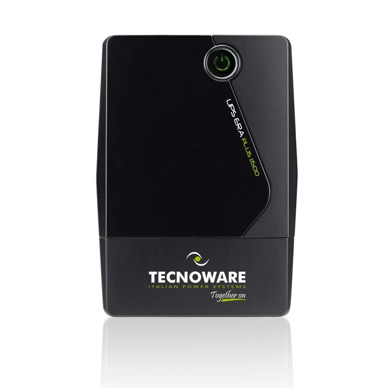 Tecnoware Era Plus 1600 FGCERAPL1602SCH SAI line-interactive, 1600 VA / 1200 W, onda sinusoidal, Schuko, batería de 12V 11Ah