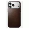Funda para móvil Nomad Traditional Leather Case para iPhone 17 Pro Max, cuero/aluminio/microfibra, compatible con 6,9 pulgadas (marrón)