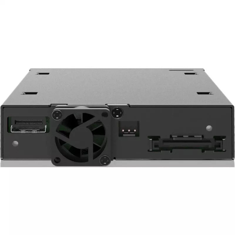 ICY DOCK - ToughArmor - MB601V5K-B - Caja de bahía extraíble para SSD U.2/U.3 NVMe de 2,5 inch PCIe 5.0 de 1 bahía para bahía de unidad externa de 3,5 inch (1 x MCIO 4i SFF-TA-1