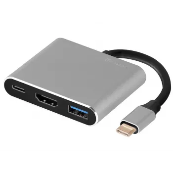 Adaptador A-1, USB-C HDMI 4K, USB 3.0, PD 100W