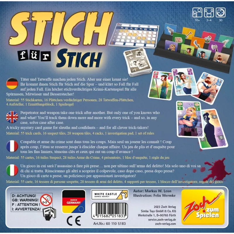 Stich for Stich, juego de cartas