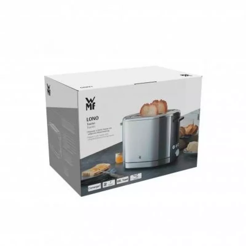 Tostadora WMF Bueno Pro 6 — 2 rebanadas, 870 W, plata/negra