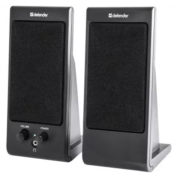 Altavoces de escritorio/estantería DEFENDER SPK-170 2.0, 4 W RMS, USB 5 V con cable, 3,5 mm, negro