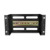 Delock 67320 Regleta de interruptores automáticos de 10" con cubierta y carril DIN, 3U, metal, negro