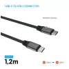 Cable trenzado magnético USB-C a USB-C FIXED FIXDBM-CC12-GR, USB 2.0, 1,2 m, gris