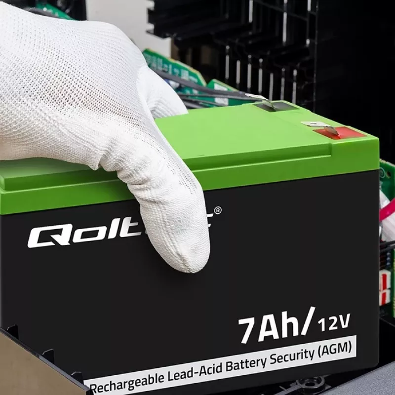 Batería AGM Qoltec 53076 | 12V | 7Ah | seguridad