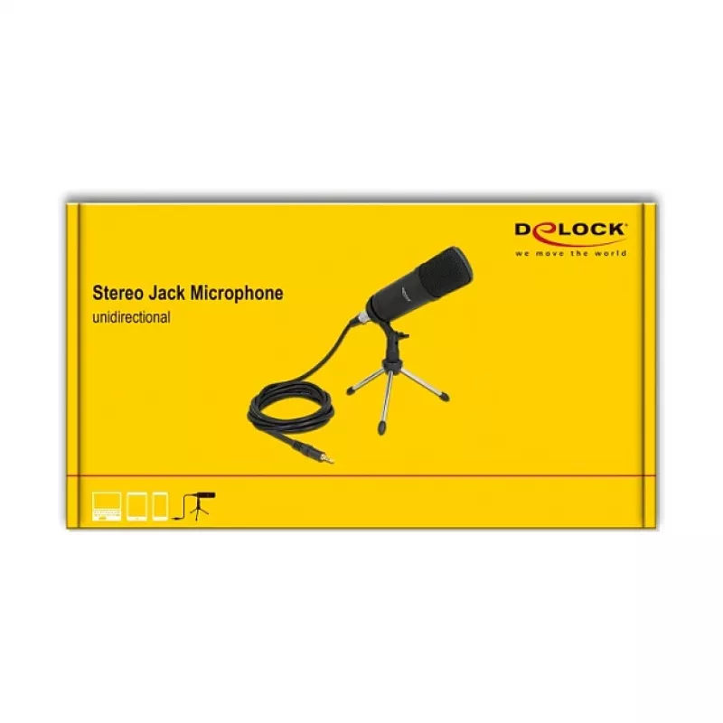 Micrófono para PC DeLOCK micrófono profesional para podcasting en ordenador