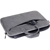 Funda toploader DEFENDER Solid para portátiles de 15,6 pulgadas, poliuretano, gris, asa de transporte, correa de hombro extraíble