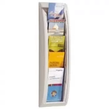 Paperflow Portapapeles QUICK BLICK 4062.02 — Organizador de sobremesa con 5 compartimentos, gris