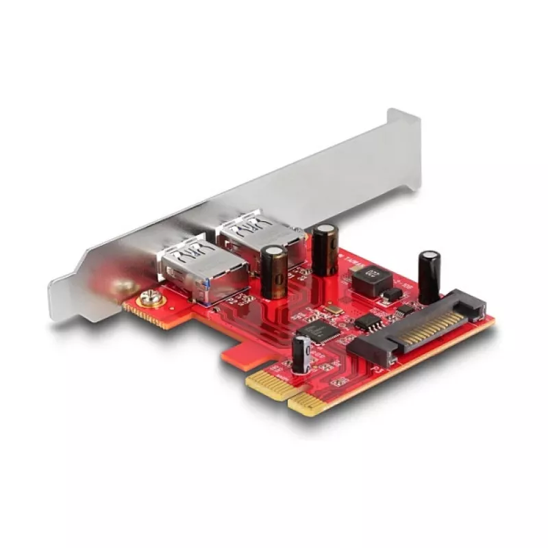 Tarjeta DeLOCK PCI Express x1 a 2 x conector hembra USB 5 Gbps Type-A Low Profile