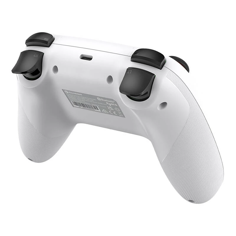 Mando gaming inalámbrico GameSir T4n Lite blanco compatible con Bluetooth, inalámbrico, recargable
