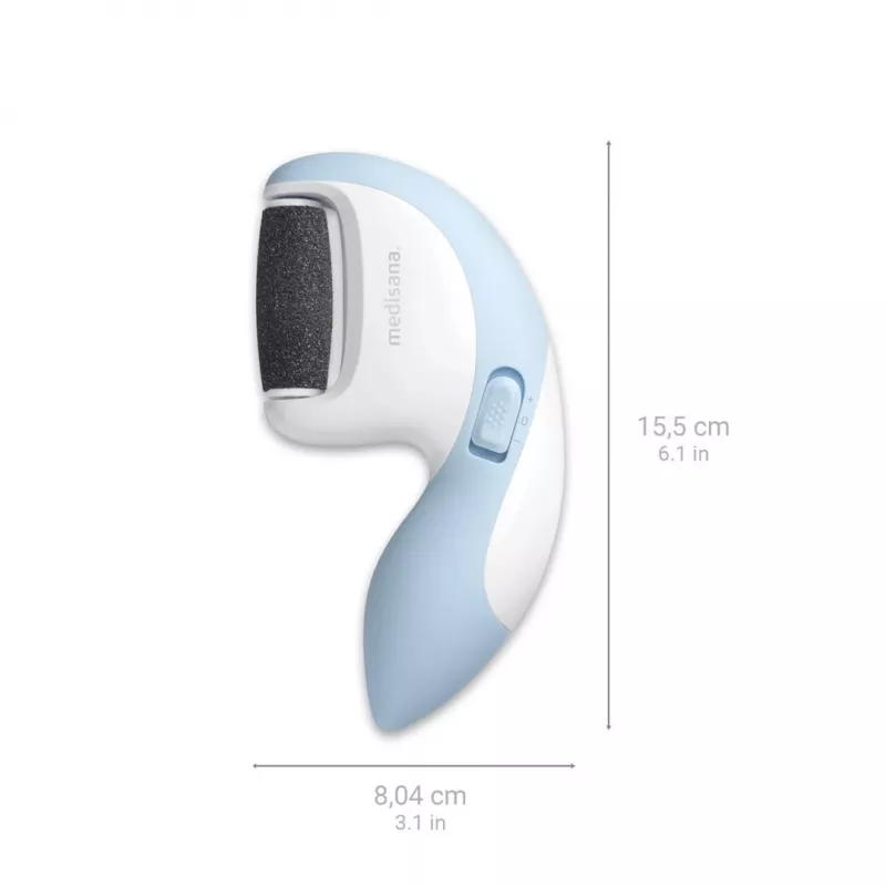 Pulidor de uñas eléctrico Medisana CR 870 – 3 accesorios, azul/blanco