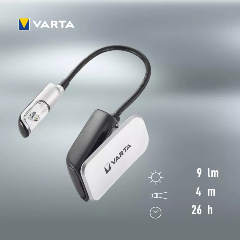 Varta Easy Line 16618 luz de lectura LED, 9 lm, con pinza