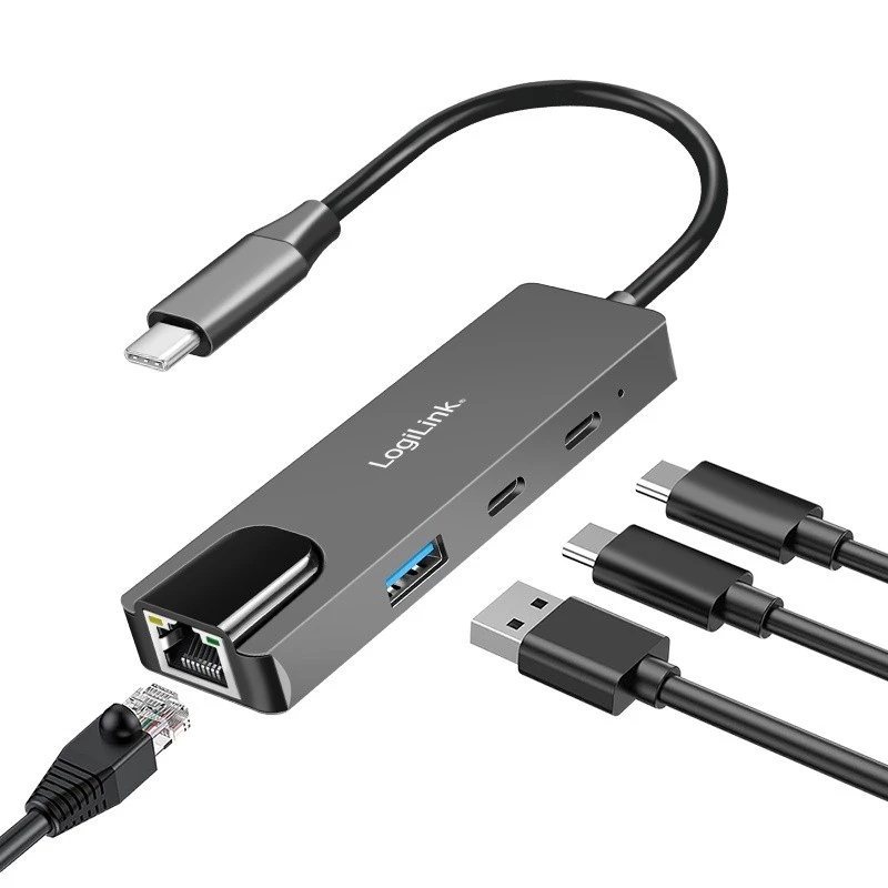 Hub USB 3.2 Gen1, 3 puertos con Ethernet 2,5G