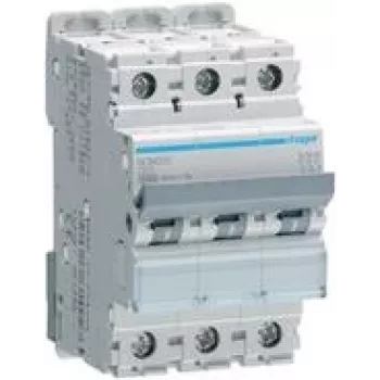 Interruptor automático Hager NCN320 — 3 polos, Type-C, 20 A, 10 kA, 3-TE