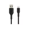 Cable trenzado USB-Lightning 15 cm negro