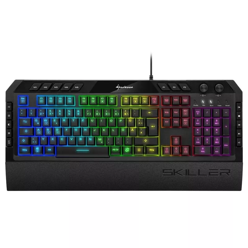 Teclado gaming Sharkoon Skiller SGK5 USB QWERTZ alemán negro