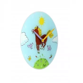Reloj NeXtime 8812 Jump for joy, Ø30 cm, reloj de pared, azul/multicolor