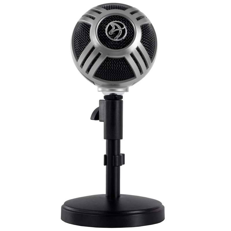 Micrófono de sobremesa Arozzi Sfera, USB - cromado