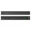 DIGITUS DS-55358 controlador de videowall HDMI, 4 pantallas, salida 4K/30Hz, entrada 4K/60Hz mediante HDMI 2.0 / USB-C (DP 1.2a), RS232, mando a distancia, negro