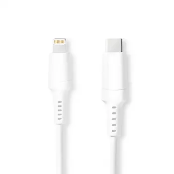 Nedis Cable USB-C a Lightning de 2 m para iPad, iPhone, iPod, Blanco