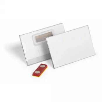 Portatarjetas de identificación Durable 824419 plástico horizontal 9x5,4 cm