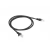 Cable de red LANBERG PCU6-10CC-0100-BK RJ-45 Cat6 1 m Negro U/UTP
