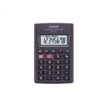 Calculadora CASIO HL-4A-B de 8 dígitos 56x87mm negra