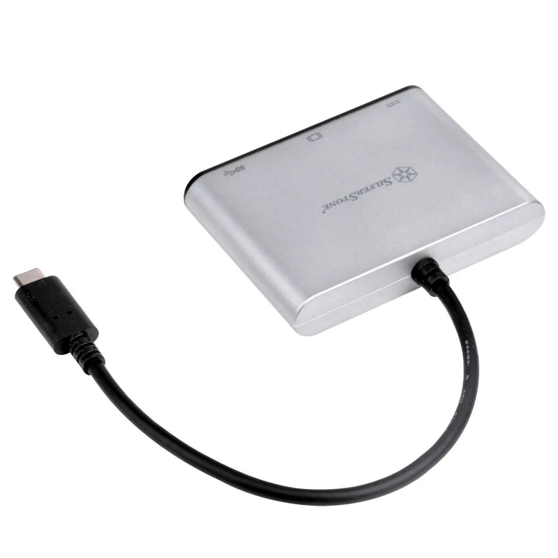SilverStone SST-EP06C USB 3.1 Type-C a VGA / USB Type-C / USB Type-A hub adaptador