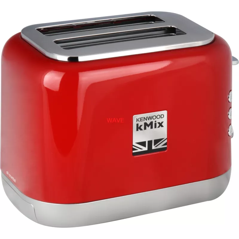 Tostadora Kenwood TCX751RD 2 ranuras 900 W, carcasa de metal, roja, 160×272×257 mm