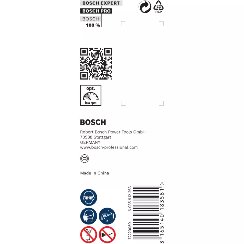 Broca de barrena para madera Bosch 2608597649, 26 mm de diámetro, 385 mm de longitud de trabajo