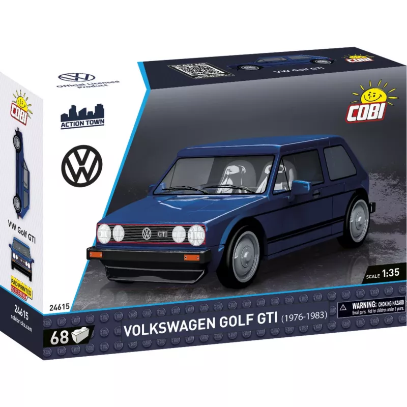 Cobi Volkswagen Golf GTI (1976–1983) set de construcción, azul, 1:35, 68 piezas