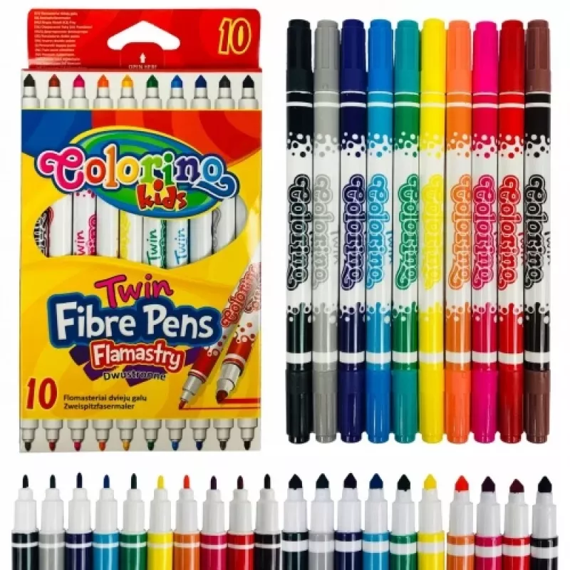 Rotuladores de doble punta para niños Colorino 10 colores